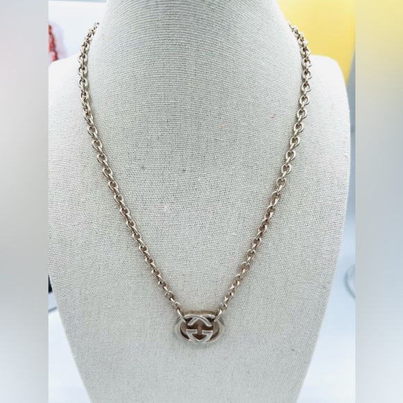 Gucci Sterling Silver GG Necklace